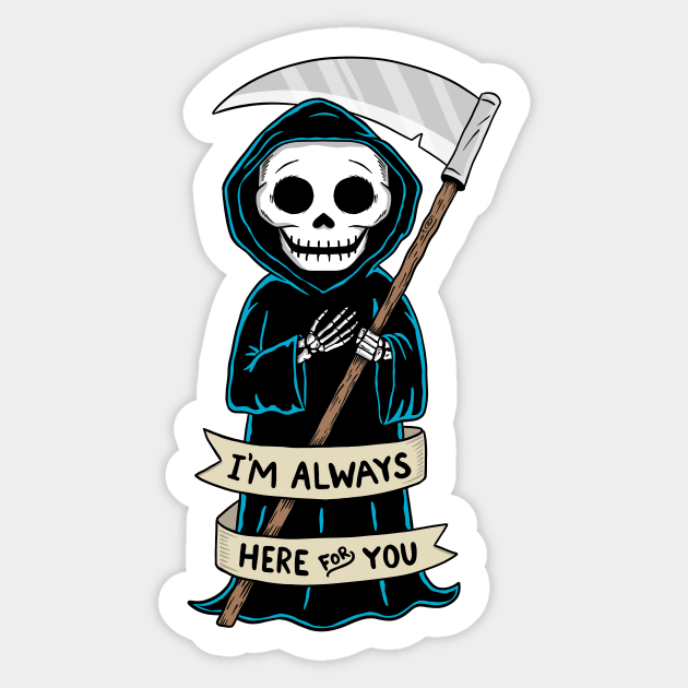 Funny Grim Reaper Sticker by coffeeman